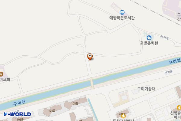 시민행복주차장(원남초 인근) 위치 지도 — 경상북도 구미시 선기동 747-55번지