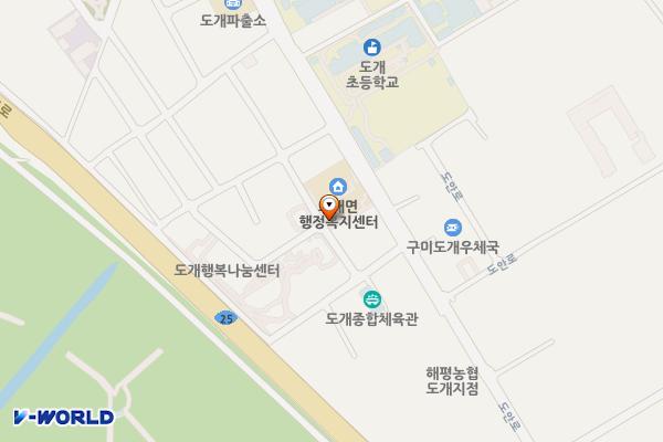 도개면행정복지센터 위치 지도 — 경상북도 구미시 도개면 도안로 103
