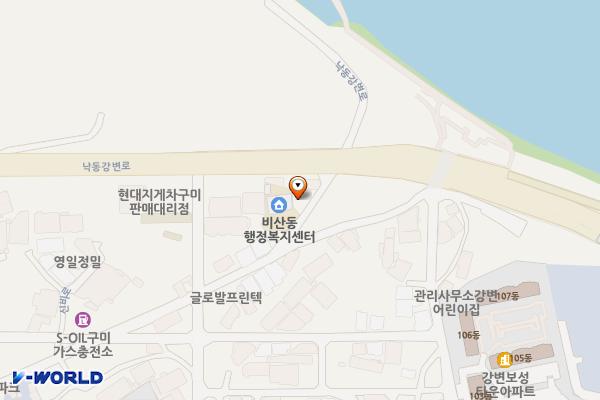 비산동행정복지센터 위치 지도 — 경상북도 구미시 신비로 177-5