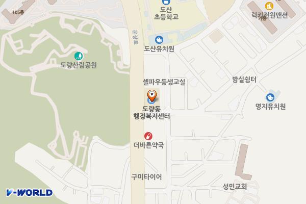 도량동행정복지센터 위치 지도 — 경상북도 구미시 문장로12길 1