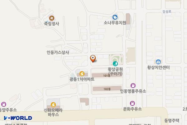 시민행복주차장(황상동 현대아파트 인근) 위치 지도 — 경상북도 구미시 황상동 268-7번지