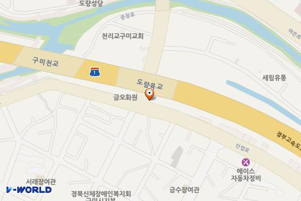 시민행복주차장(중앙시장 네거리) 위치 지도 — 경상북도 구미시 산업로 79