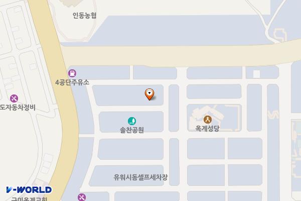 시민행복주차장(옥계성당 인근) 위치 지도 — 경상북도 구미시 옥계동 1049번지
