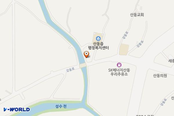시민행복주차장(산동읍 행정복지센터 인근0 위치 지도 — 경상북도 구미시 산동읍 강동로 1040