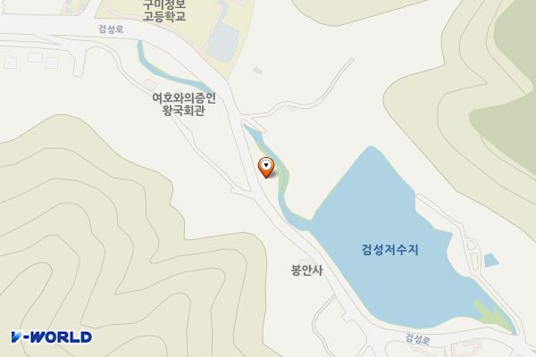 공영주차장(검성지 인근) 위치 지도 — 경상북도 구미시 황상동 93-2번지