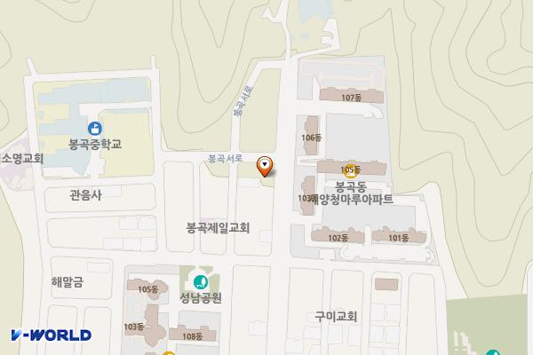 시민행복주차장(세양 청마루 인근) 위치 지도 — 경상북도 구미시 봉곡동 57-8번지