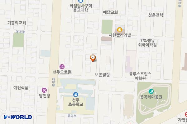 시민행복주차장(선주초 인근) 위치 지도 — 경상북도 구미시 봉곡동 232-4번지