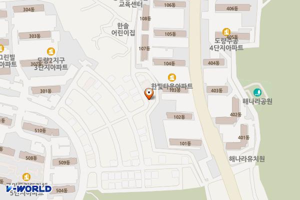시민행복주차장(도봉장로교회 인근) 위치 지도 — 경상북도 구미시 도량동 319-4번지