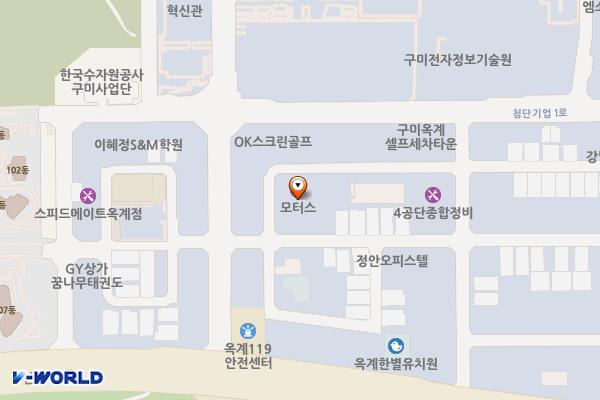 시민행복주차장(구미코 인근) 위치 지도 — 경상북도 구미시 산동읍 봉산리 381-7번지
