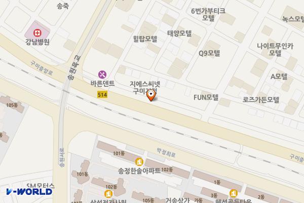 원평구획가로 공영주차장(1~8) 위치 지도 — 경상북도 구미시 원평동 1030번지 외 7필지