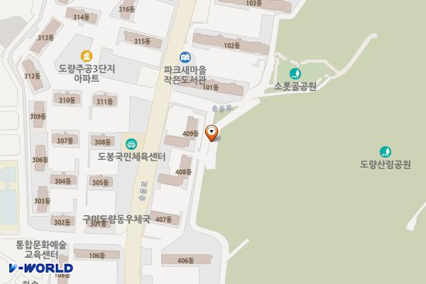 공영주차장(도량 4주공 인근) 위치 지도 — 경상북도 구미시 도량동 816-5번지