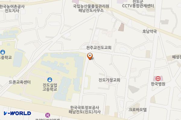 진도실고 옆 위치 지도 — 전라남도 진도군 진도읍 남동2길 18