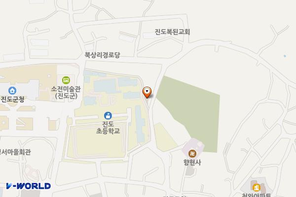 군강공원 앞 위치 지도 — 전라남도 진도군 진도읍 성내리 3-4