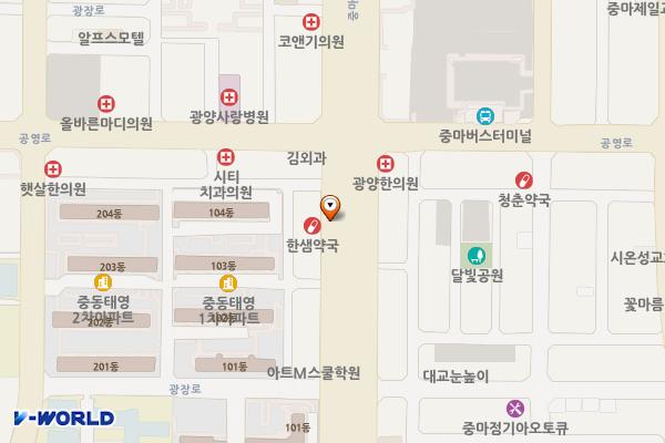 중동 1684 위치 지도 — 전라남도 광양시 중동 1684