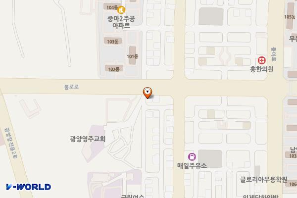 중동 1477 위치 지도 — 전라남도 광양시 중동 1477