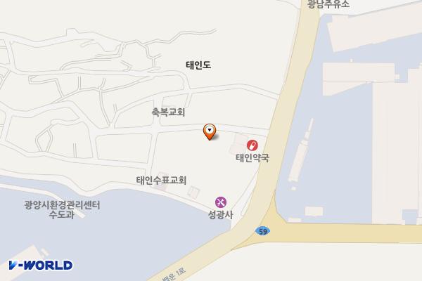태인동 125-214 위치 지도 — 전라남도 광양시 태인동 125-214