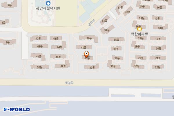 금호동 624-1 위치 지도 — 전라남도 광양시 금호동 624-1