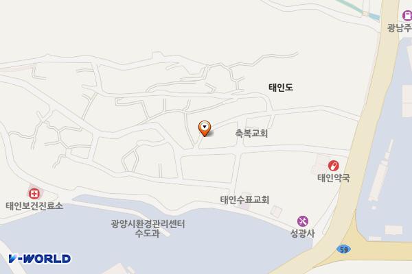 태인동 125-23 위치 지도 — 전라남도 광양시 용지길 42 (태인동)