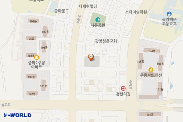 중동 1439 위치 지도 — 전라남도 광양시 중동 1439