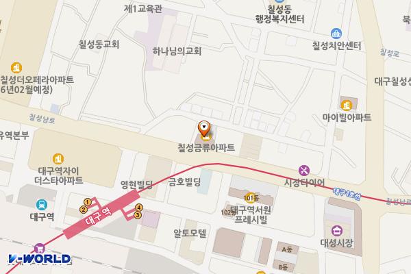 칠성남로31길인근 위치 지도 — 대구광역시 북구 칠성남로 167