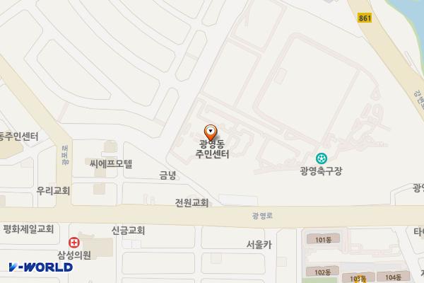 광영동사무소 위치 지도 — 전라남도 광양시 광영동 1087