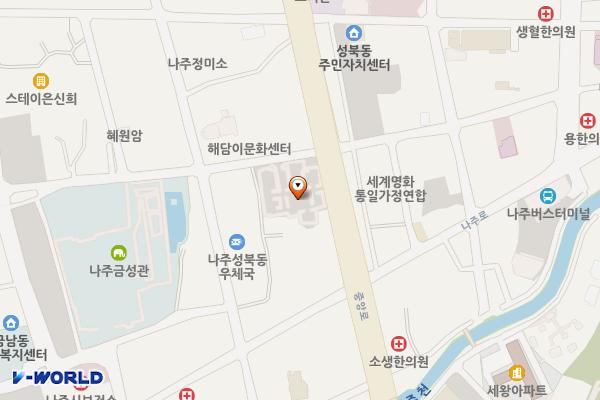 나주금빛상점가주차장 위치 지도 — 전라남도 나주시 성북동 207번지