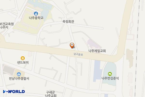 죽림동 도시재생 마을주차장 위치 지도 — 전라남도 나주시 노안면 유곡리 60번지