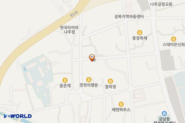 나주 원도심 생태주차장 2 위치 지도 — 전라남도 나주시 서내동 70번지