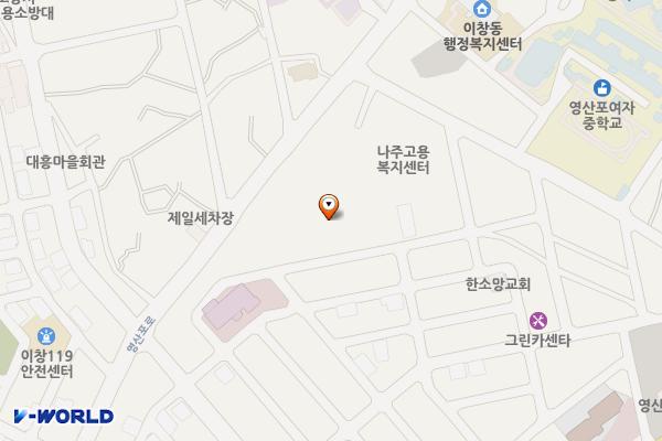 나주일자리종합지원센터옆주차장 위치 지도 — 전라남도 나주시 이창동 506-56번지