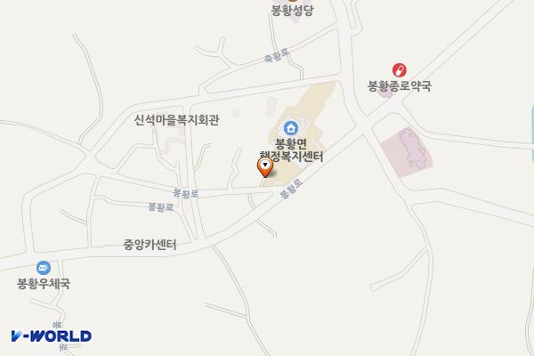 봉황면행정복지센터앞주차장 위치 지도 — 전라남도 나주시 봉황면 죽석리 552번지