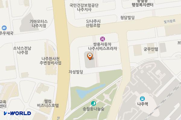 나주역앞주차장 위치 지도 — 전라남도 나주시 송월동 1472번지