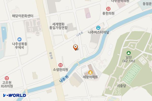 세왕아파트앞주차장 위치 지도 — 전라남도 나주시 중앙동 87-3번지