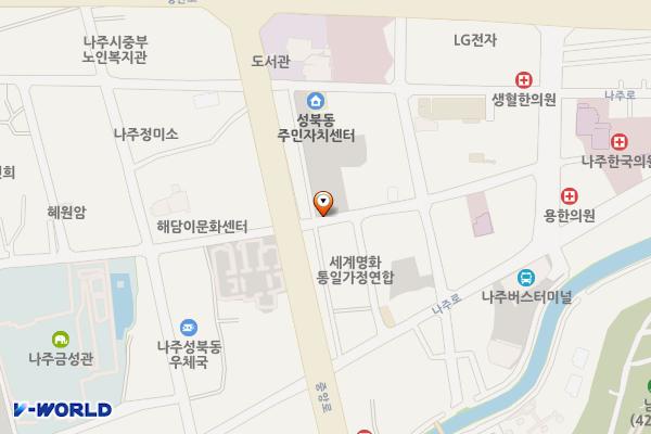 성북동행정복지센터앞주차장 위치 지도 — 전라남도 나주시 성북동 167-2번지