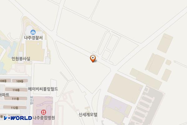 목사고을시장앞주차장 위치 지도 — 전라남도 나주시 삼도동 1385-3번지