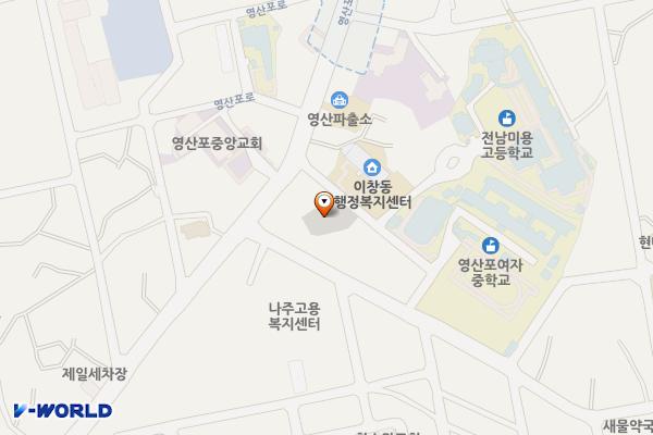 이창동행정복지센터앞주차장 위치 지도 — 전라남도 나주시 이창동 511-9번지