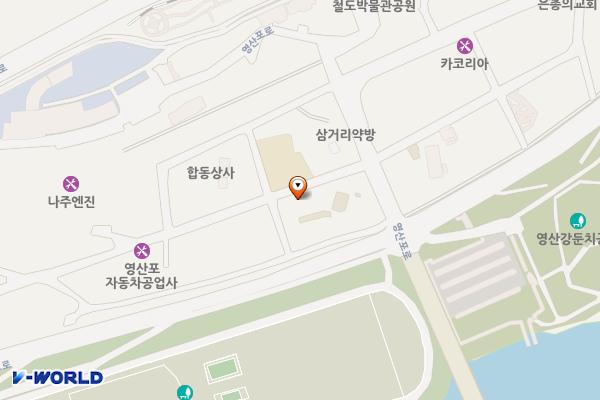영강동행정복지센터앞주차장 위치 지도 — 전라남도 나주시 삼영동 154-10번지