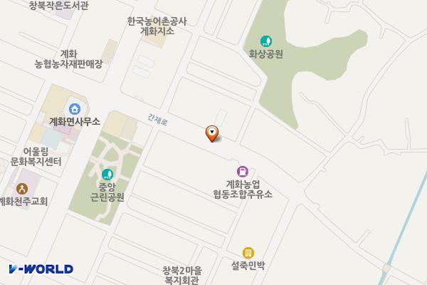창북간재로 노상주차장 위치 지도 — 전북특별자치도 부안군 계화면 창북리 259-2