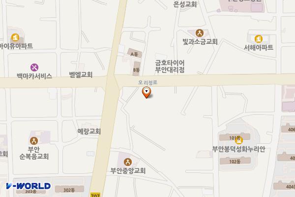 오리정로 공영주차장 위치 지도 — 전북특별자치도 부안군 부안읍 서외리 539-3