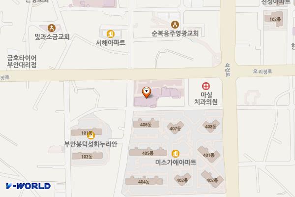 보건소 주차장 위치 지도 — 전북특별자치도 부안군 부안읍 봉덕리 551-2