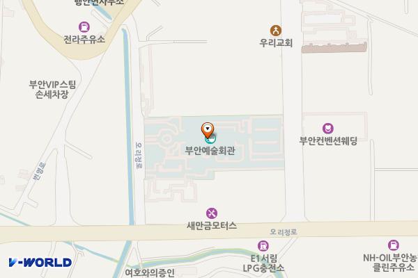 예술회관부설주차장 위치 지도 — 전북특별자치도 부안군 부안읍 예술회관길 11