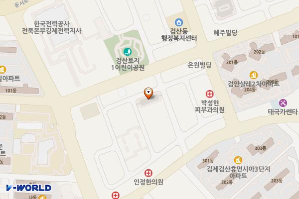 검산제1 공영주차장 위치 지도 — 전북특별자치도 김제시 검산동 1065-1