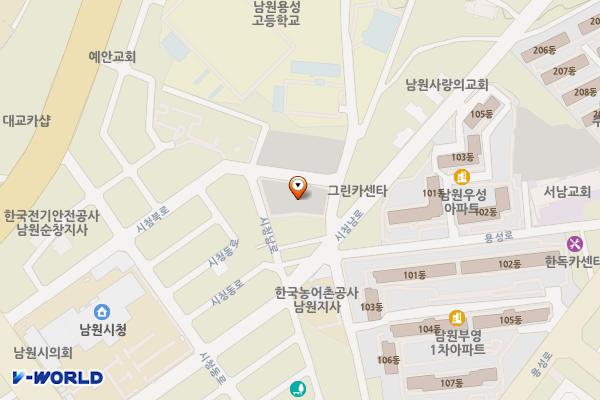 남원시청 제2주차장 위치 지도 — 전북특별자치도 남원시 도통동 156-5