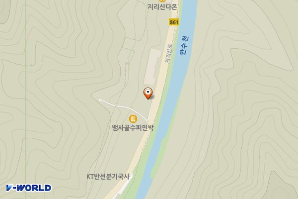 반선지구 제2주차장 위치 지도 — 전북특별자치도 남원시 산내면 부운리 산92-16