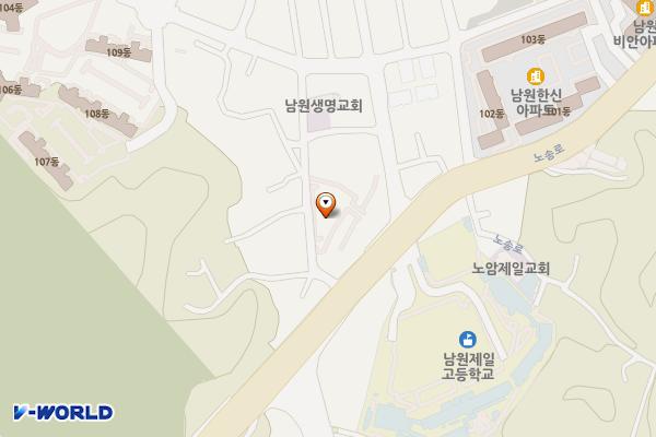 노암지구 공영주차장 위치 지도 — 전북특별자치도 남원시 노암동 613-1