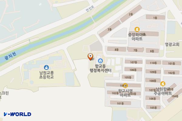 남원시장애인어울림센터 뒤 주차장 위치 지도 — 전북특별자치도 남원시 향교동 737