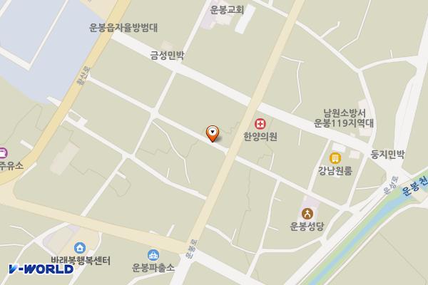 운봉읍 주차장(1,2지구) 위치 지도 — 전북특별자치도 남원시 운봉읍 서천리 177