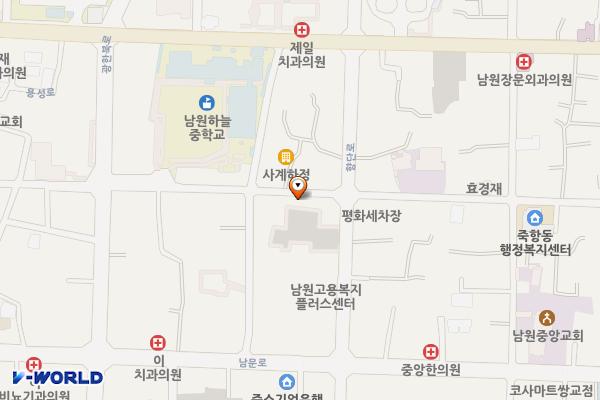 예가람길 옆 주차장 위치 지도 — 전북특별자치도 남원시 하정동 59-2