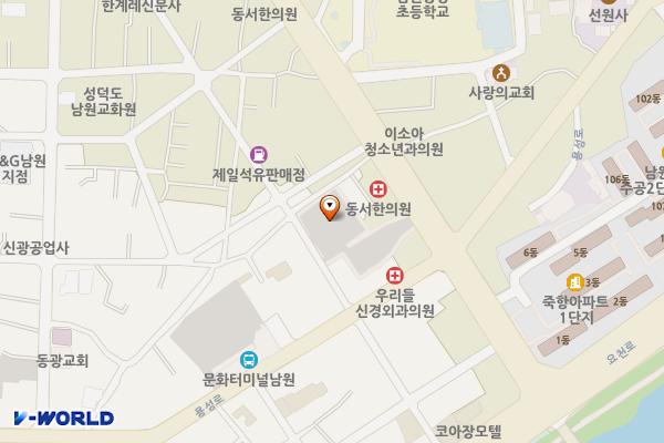 시외버스터미널 옆(아래) 주차장 위치 지도 — 전북특별자치도 남원시 동충동 25-2