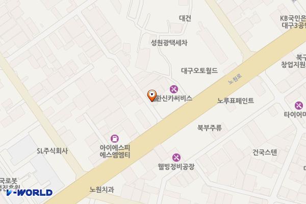 공단 위치 지도 — 대구광역시 북구 노원로 107