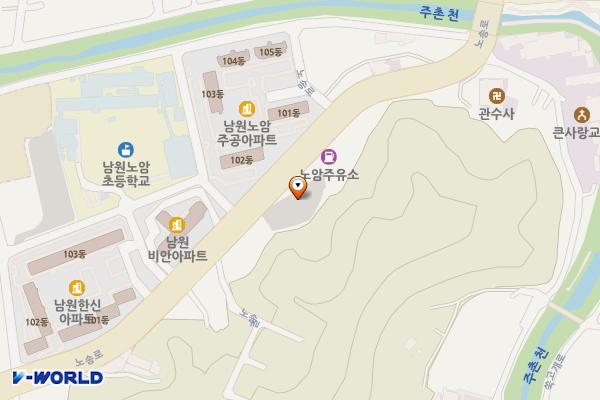 노송로 노암주유소 뒤 주차장 위치 지도 — 전북특별자치도 남원시 노암동 215-1